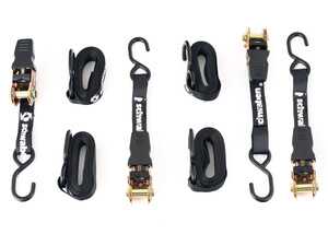 ES#4848343 - 4531SCH01A - Schwaben Ratchet Strap Tie Down Set - 4 Piece - Durable 1"x15' straps with a 400 lb. working load and 1200 lb. breaking strength, providing secure, reliable tension for hauling and transport. - Schwaben - Audi BMW Volkswagen Mercedes Benz MINI Porsche