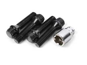 ES#5374048 - 003901ecs50B3 - Conical Seat Locking Wheel Bolt Kit - Black zinc coated wheel lock bolts for extra security on your wheels. M14x1.25x50mm - ECS - BMW MINI
