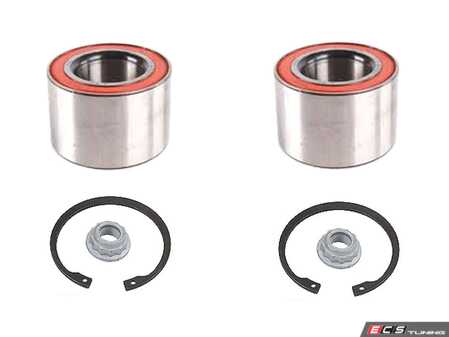 ES#2594654 - 1J0498625KT - Front Wheel Bearing Kit - Includes both front wheel bearings with installation hardware - Assembled By ECS - Audi Volkswagen
