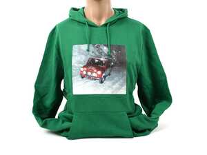 ES#4013401 - 80142467703 - MINI SweatShirt Mens Limited Edition Holiday with Hood - XXL - Green sweatshirt with Monte Carlo Rally 1965 Print on front - Genuine MINI - MINI