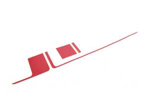 ES#4849499 - 51145B4EAB1 - JCW Chili Red Tailgate Decal - Trunk  - Long stripe design that applies to the body of the vehicle - Genuine MINI - MINI