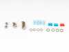 ES#5376014 - 057403la02KT - E70 Ditch Light Brackets & LED Lighting Package - Position auxiliary lights cleanly for secure, vibration-free illumination ahead and to the side of the vehicle. Shares existing factory hood hinge mounting location. Includes 4" LED pod lights & wiring! - ECS - BMW