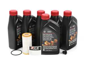 ES#4766335 - GE550301QDSPKT - Genuine Oil Service Kit (0w-30) - Includes Genuine oil filter and Genuine 0w-30 oil - Genuine Volkswagen Audi - Audi Volkswagen