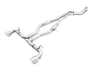 ES#5376134 - A90B58CBTRK - AWE Track Edition Cat-Back Exhaust - Chrome Silver Or Diamond Black Tips - Loud, aggressive, muffler-delete exhaust for the A90/A91 GR Supra! - AWE - BMW