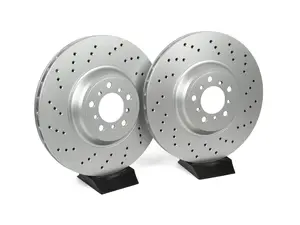 Front V5 Drilled Brake Rotors - Set (380x30)