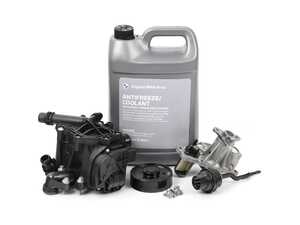 ES#4869783 - 11518638026eKT - Water Pump & Thermostat Kit - B46 2.0L - Includes an OEM water pump, heat management module, and 1 gallon of coolant concentrate - Assembled By ECS - BMW