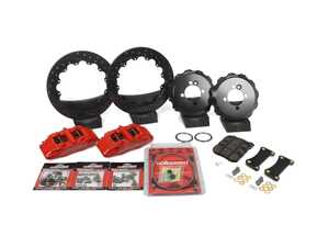 ES#3550849 - 140-13062-DR - Wilwood Dynapro 6 Front Hat Kit 12.88in Drilled Red - Featuring 6 piston calipers, 2 piece rotors, stainless brake lines, and performance brake pads - Wilwood - MINI