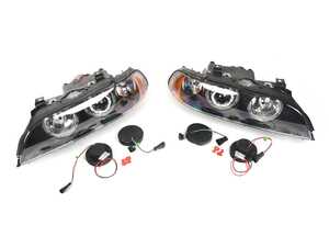ES#4716272 - anz121017 - Anzo Projector Headlights W/ Halo - 5-Series E39 - Black - Plug and play black housings for a unique look and improved visibility. Select your favorite bulbs! - Anzo - BMW