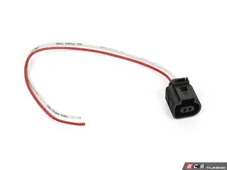 ES#4343668 - 1J0973702S1 - Electrical Connector Housing - 2 Pin with pigtail - Replacement 2-pin connector with pigtail and crimp connectors - Febi - Audi Volkswagen