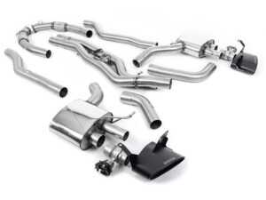 ES#5394201 - SSXAU90 - Valved Cat-Back Exhaust System - Non-Resonated  - 3.15" Stainless Steel with Dual 80mm Oval Tips, Just Select Your Color! - Milltek Sport - Audi