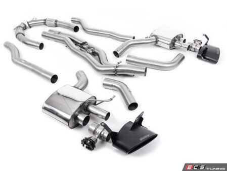ES#5394201 - SSXAU90 - Valved Cat-Back Exhaust System - Non-Resonated  - 3.15" Stainless Steel with Dual 80mm Oval Tips, Just Select Your Color! - Milltek Sport - Audi