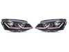 ES#5395260 - 5GM941-PRO-R - Full LED Projector Headlight Set - With Red Strips - Features dual projectors and LED switchback DRLs/sequential indicators - ZiZa - Volkswagen