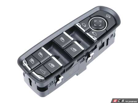 ES#5395832 - 7PP959858AHDML - Driver Window Switch Controller  - Matte black and bright chrome switch unit - URO - Porsche
