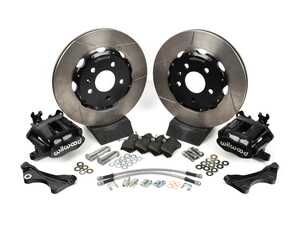 ES#3701664 - 140-14591 - Combination Parking Brake Caliper Rear Brake Kit  - Features 12.19" slotted rotors & black calipers - Provides balanced brake performance and style to compliment front big brake kits! - Wilwood - Audi