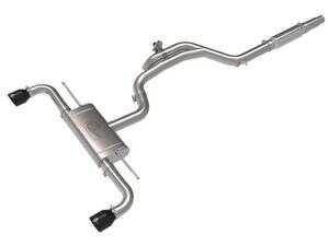 ES#5395993 - 49-36451-B - Gemini XV 3 IN To 2-1/2 IN 304 Stainless Steel Cat-Back Exhaust System W/ Cut-Out Black - Unleash deeper tone and measurable power with this aFe POWER cat-back systemengineered from full 304 stainless steel, featuring an electronically controlled exhaust valve for sound on demand, and delivering gains of up to +10 HP and +13 lb-ft of torque - AFE - Volkswagen