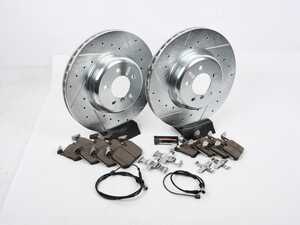 ES#5395766 - K7436-26sd - Z26 Street Warrior Brake Kit - Front And Rear *Scratch And Dent* - Includes performance drilled and slotted rotors and Power Stop's Extreme Carbon-Fiber Ceramic pads. - Scratch & Dent - BMW