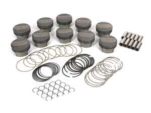 ES#4414296 - 197859642 - MAHLE Forged Piston Kit 92.50mm - S85 - 5.0L - Forged, 4032. Phosphate + Ferroprint (Al bores) + Hard Anodized top ring groove - Mahle Motorsports - BMW