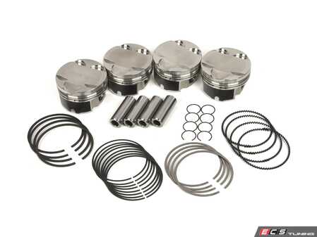 ES#4849836 - 353830 - JE Performance Piston Set - Includes rings, wire locks, and wrist pins - 82mm bore (1mm overbore), 9.25:1 CR, 86.4mm stroke (stock) - JE Piston - Audi Volkswagen