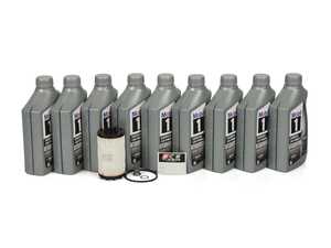 ES#3970079 - 9a719840500KT - Panamera Oil Service Kit - 0w-40 - Featuring Genuine Porsche Filter, Oil, Drain plug, and Washer - Genuine Porsche - Porsche
