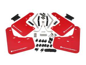 ES#4003871 - MF29-UR-RD/WH - Rally Armor 13+ Ford Fiesta ST Red Mud Flap w/ White Logo - Rally Armor - 
