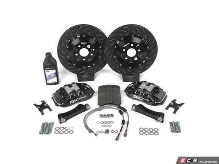 ES#4766499 - BBK033BLK-2 - Racing Big Brake Kit - Black  - Upgrade your OE brakes to 380x36mmmm rotors with Apollo Calipers - EBC - Volkswagen