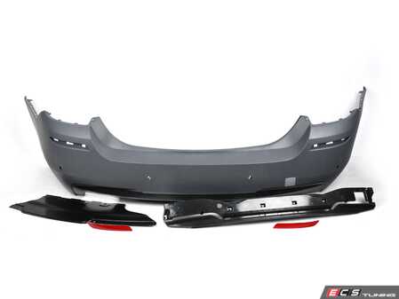 ES#5396429 - F10MTECHRR2PDC - M Technic Style Rear Bumper - With PDC - (NO LONGER AVAILABLE) *Scratch And Dent* - Add the more aggressive rear bumper from the M Sport package - Scratch & Dent - BMW