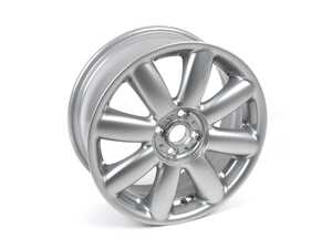 ES#64927 - 36116769411 - R104 MINI Crown Spoke Wheel 17" (4x100) Silver - Priced Each - 17 x 7J ET:48 - Genuine MINI - MINI