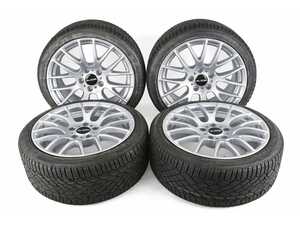 ES#5396842 - 030-1-225W-E3646 - 18" Alzor Style 030 Winter Wheel and Tire Package - 225/40R18 - BMW E36/E46 3-Series - 18x8 ET35 5x120 72.6CB - Silver - With your choice of tires mounted and balanced for an easy install! - Alzor - BMW
