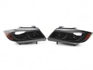 ES#5396856 - 2LHPE9005SMG2RSs - Spec-D LED Dual Projector Headlights - 6-11 E90 3 Series - Matte Black Housing/Smoke Lenses - (NO LONGER AVAILABLE) *Scratch And Dent* - 3D Iced Dual LED Projector Headlights - Scratch & Dent - BMW