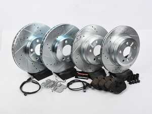 ES#5396794 - K7500 - Z23 Evolution Sport Brake Upgrade Kit - Front & Rear *Scratch And Dent* - Includes Z23 Carbon-Fiber Ceramic Brake Pads, Drilled & Slotted Zinc Plated Rotors, and stainless-steel hardware - Scratch & Dent - BMW