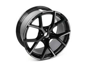 ES#4477148 - 8Y0601025BP - 19" 5-Y-Spoke Alloy Wheel - Front (19x9" ET25) - Factory OEM Genuine Audi 19"x9.0" ET25 5-Y-spoke front alloy wheel finished in gloss black with diamond-turned machined face accents (Color Code: AX1). - Genuine Volkswagen Audi - Audi