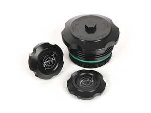 ES#4464234 - TRIPLECAPBLK1 - VTT N5X/S55/N2X Triple Billet Cap Kit - Black - Get rid of the plastic caps and add some color to your engine bay! - Vargas Turbo Technologies - BMW