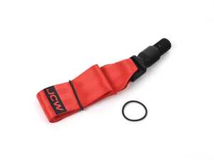 ES#4836180 - 72155B3A306 - JCW Tow Strap / Hook -  F65 F66 F67  - Front tow strap with red seatbelt material and JCW logo - Genuine MINI - MINI