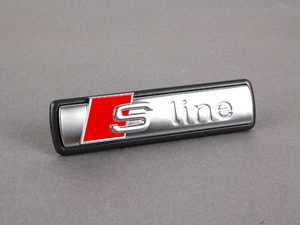 ES#4898 - 4F0853736A2ZZ - "S-Line" Grille Badge - Located on the front radiator grille - Genuine Volkswagen Audi - Audi