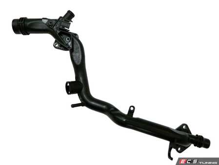 ES#5424554 - 06E121045BB - Coolant Supply Pipe - With Bracket  - Main supply pipe that connects to the upper radiator hose and the engine - Hamburg Tech - Audi