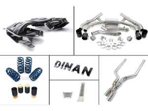 ES#5424587 - f9xx5ms63ebaKT - Dinan F9x X5M/X6M Experience Package (E) - Includes Dinan's Closed Intake, Black Exhaust, X-Pipe, Springs + Bumpstops, & ZF8 Pedal Pads - Dinan - BMW