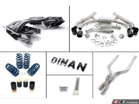 ES#5424587 - f9xx5ms63ebaKT - Dinan F9x X5M/X6M Experience Package (E) - Includes Dinan's Closed Intake, Black Exhaust, X-Pipe, Springs + Bumpstops, & ZF8 Pedal Pads - Dinan - BMW