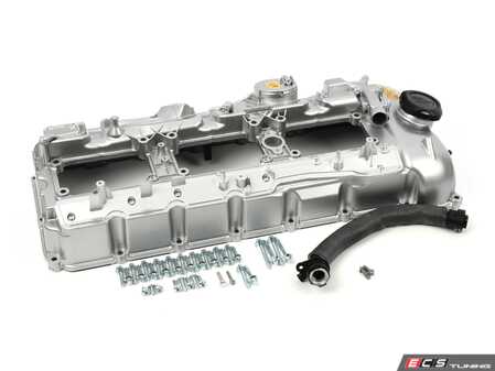 ES#5424621 - 11127846359ALKT - Aluminum Valve Cover Replacement Kit - Includes gaskets, sealing washers, and CCV hose for an all-inclusive service. - Assembled By ECS - BMW