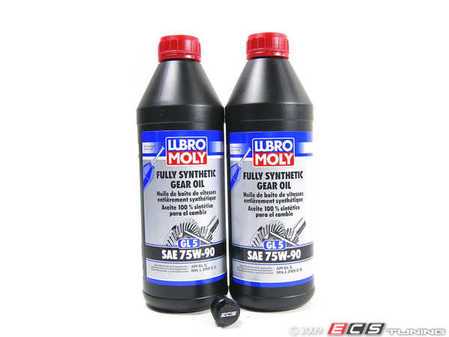 ES#259864 - 02J398003 - Manual Transmission Service Kit W/ ECS Magnetic Drain Plug - Featuring Liqui Moly Synthetic fluid to service your tranmission - Assembled By ECS - 