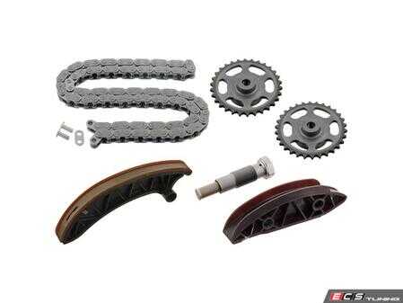 ES#2865139 - 0009936276S4 - Timing Chain Kit - Includes Timing Chain, Guide Rail, Guide Rail (139mm), Chain Tensioner, (2) Camshaft Gears, and Connecting Link - Febi - Mercedes Benz