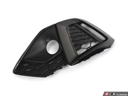 ES#4008251 - 8W0807682AMT94 - Satin Black/Polished Black Cooling Air Grill - Right  - Keep your exterior looking clean - Genuine Volkswagen Audi - Audi