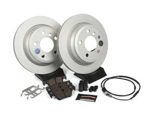 ES#3989219 - CRK6852 - Z23 Evolution Sport GEOMET Coated Brake Kit - Rear - Includes Z23 Carbon-Fiber Ceramic Brake Pads, Geomet coated rotors, and stainless-steel hardware - Power Stop - BMW