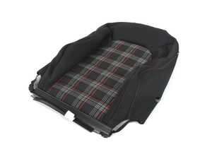 ES#2845559 - 5GM881805QBBN - Front Upper Seat Cover - Titanium Black/Red/Grey - Left - Genuine Volkswagen Audi - Volkswagen