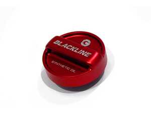 ES#5425473 - A90OCC - BLACKLINE Performance Oil Cap Cover - Red - Upgrade your engine oil cap with this billet red cover to enhance your engine bay's visual appeal! - Goldenwrench Supply Co - BMW