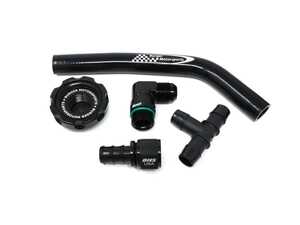 ES#5425510 - BMSB58OCCFCDV - BMS Oil Catch Can Oil Filler Cap Dual Vent Connection Kit - Gen2 B58 - Billet dual-vent kit reduces blow-by, keeps Gen2 B58 intake clean. - Burger Motorsports - BMW