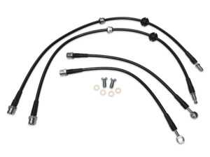 ES#5425663 - 034-303-0031 - Stainless Steel Braided Brake Line Kit - Teflon-lined, stainless steel braided hoses to resist expansion under high heat and high-abuse braking, - 034Motorsport - Audi