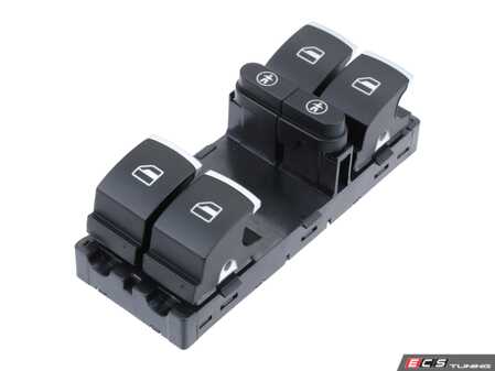 ES#5425692 - 7P6959857 - Chrome Window Switch - Left - Found in the driver's door for operation of front and rear windows with child locks - URO - Volkswagen