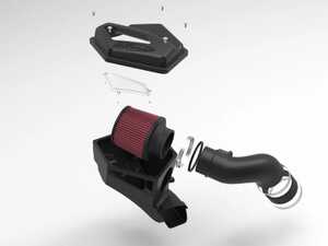 ES#4877051 - bmsb48intkr - BMS Competition Cold Air Intake - Red Oiled Filter - High flowing intake system that replaces the restrictive factory intake - Burger Motorsports - BMW