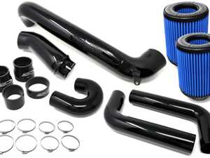 ES#4424103 - G8X-ELTFM-INTK-b - Front Mount BMS Elite Performance Intake - Blue Filters  - Replace your restrictive air box with these dual high flow cone filters for the highest possible air flow! - Burger Motorsports - BMW