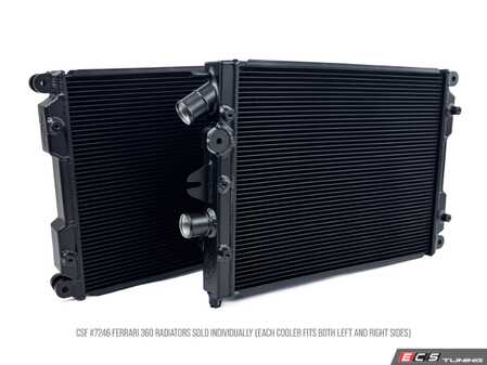 ES#5425769 - 7246 - Ferrari 360 High-Performance All-Aluminum Radiator - Fits Left or Right - Priced Each - Fits 2000-2008 Ferrari 360 (Modena, Spider, Challenge, and Challenge Stradale) - CSF - 